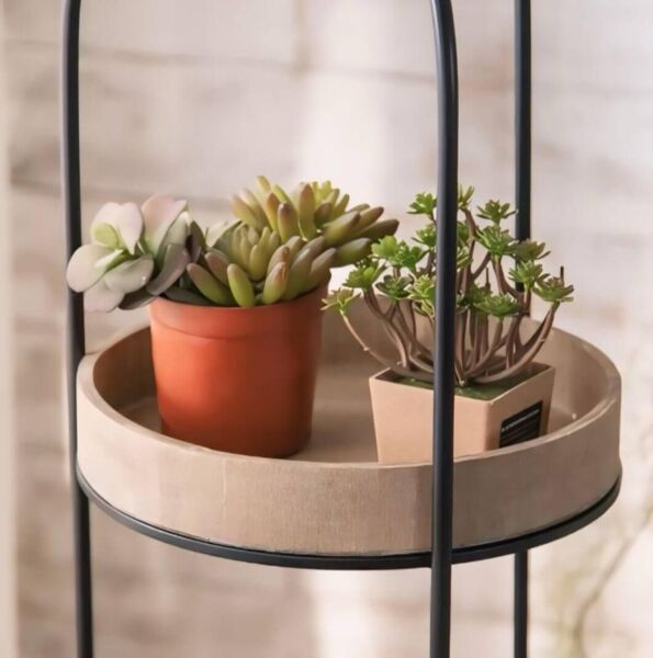 ستاند رفوف حديد وخشب كبير سيمبل