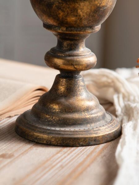 فازة شكل كاس حديد - برونزي