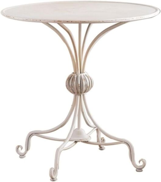 طاولة خارجية حديد - ابيض