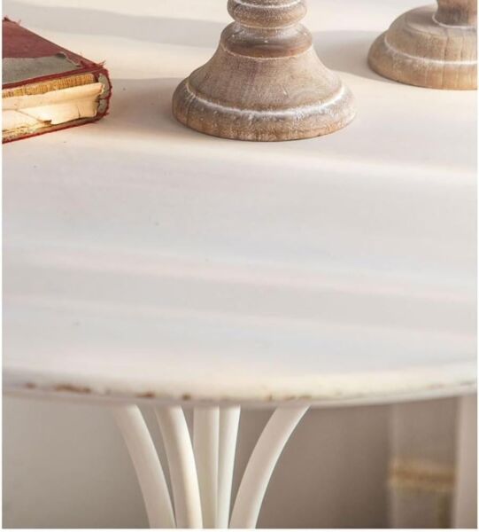 طاولة خارجية حديد - ابيض