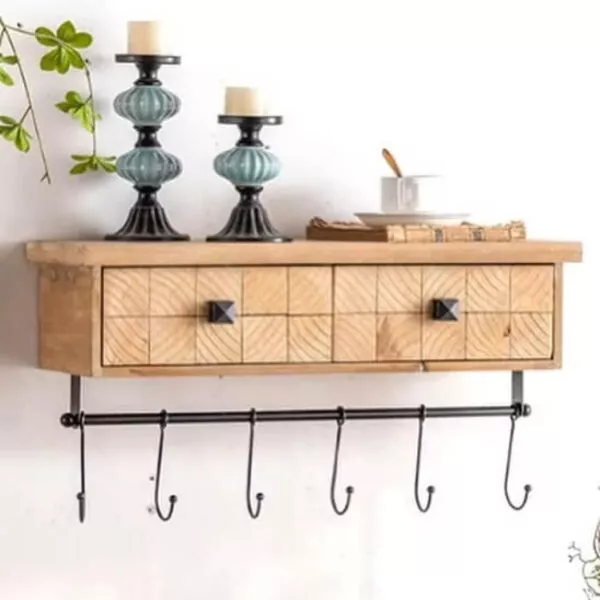 رف جداري خشب درجين شيلفا