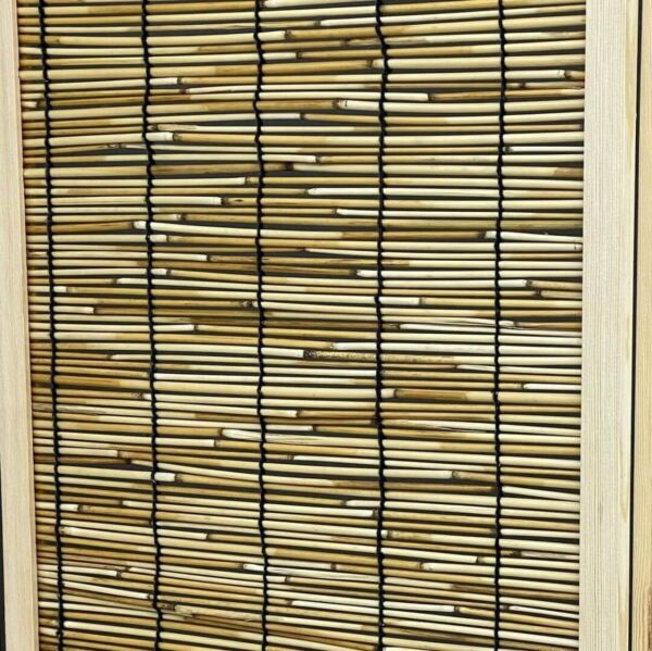 بارتشن خشب وراتان قابل للطي ساندرا