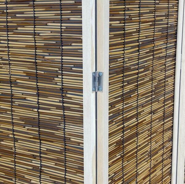 بارتشن قابل للطي خشب وراتان ساندرا