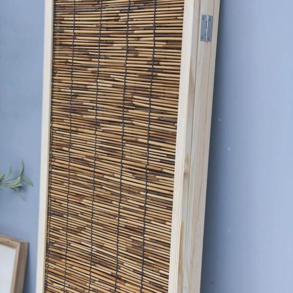 بارتشن قابل للطي خشب وراتان ساندرا