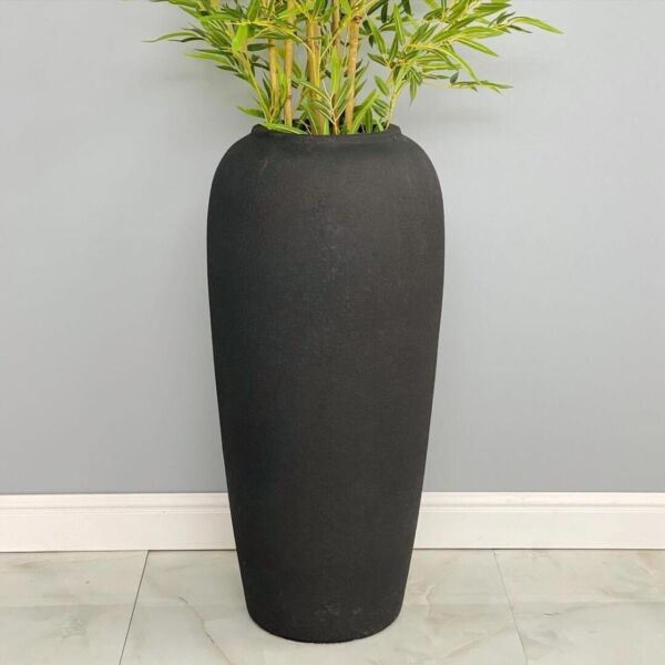 فازة فخار كبيرة ستورا - اسود