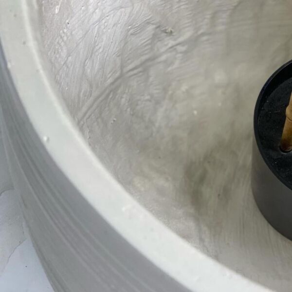 ‏مركن زرع فخار صغير - أبيض