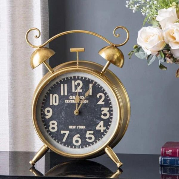 ساعة طاولة حديد انتك لونا