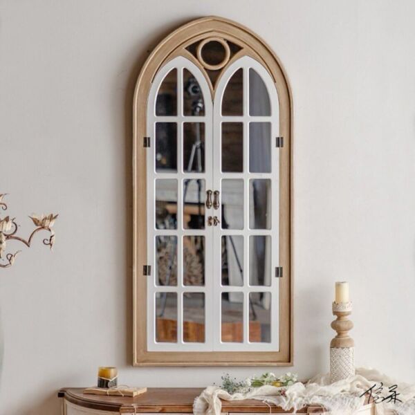 مرآة جدارية شباك خشب رييف -130 × 60 سم