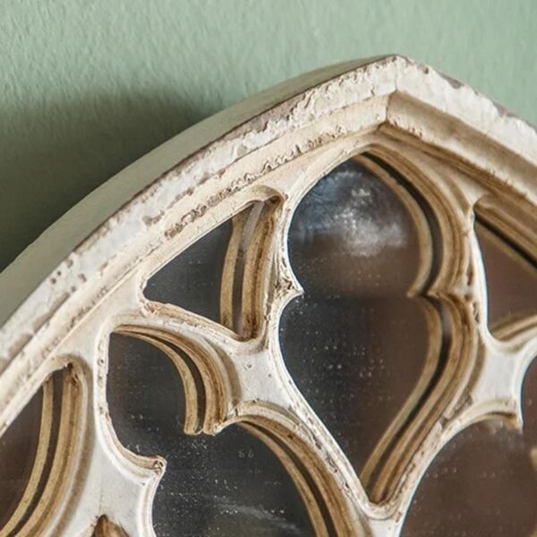 ‎مرآة جدارية خشب شباك - 80×45 سم