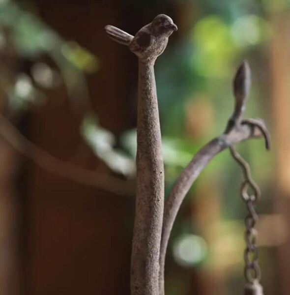 شمعدان حديد انتيك بابيار