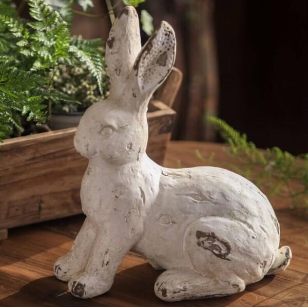 تحفة ديكور مجسم ارنب 30 سم - ابيض