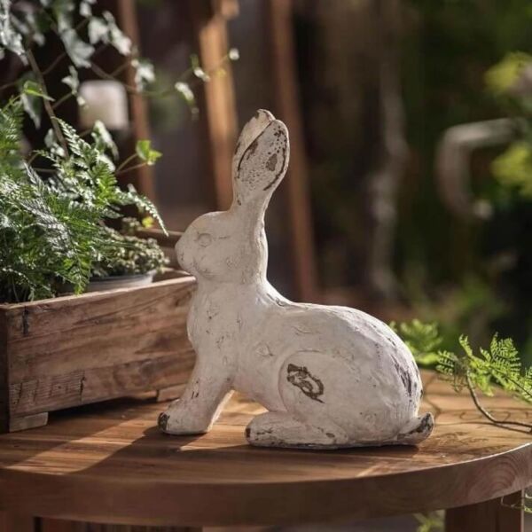 تحفة ديكور مجسم ارنب 30 سم - ابيض