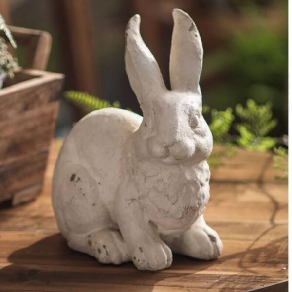 تحفة ديكور مجسم ارنب 22 سم - ابيض