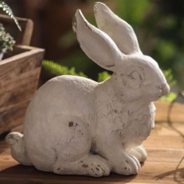 تحفة ديكور مجسم ارنب 22 سم - ابيض