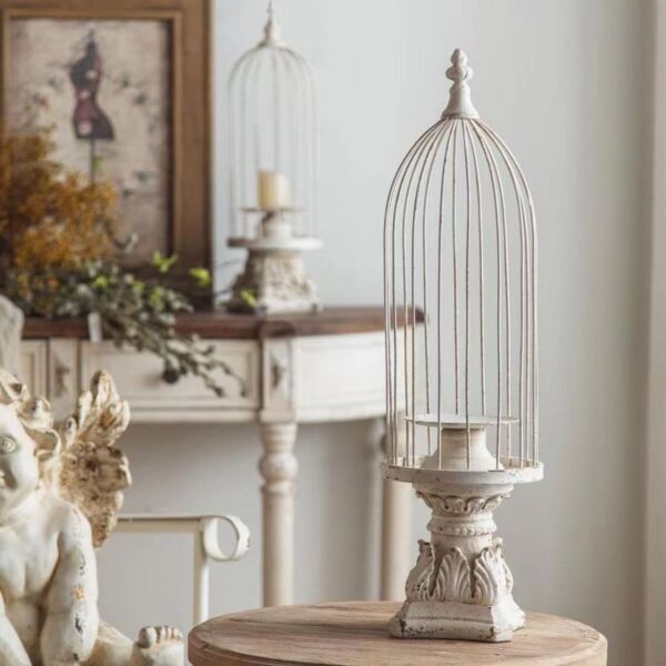 شمعدان قفص حديد انتيك روزيتا