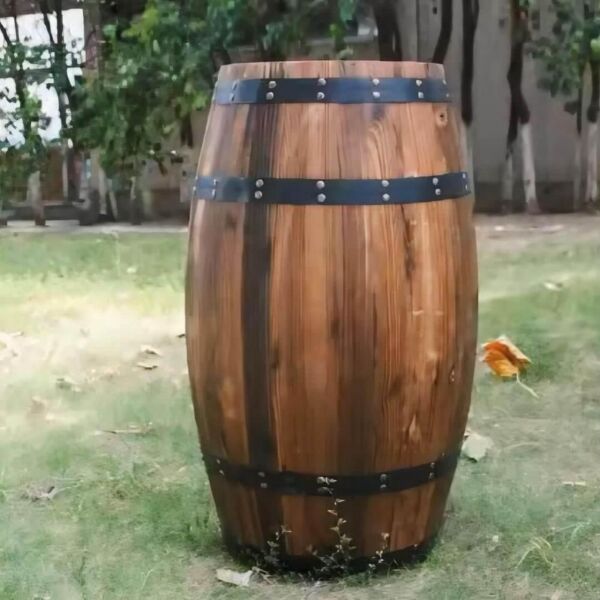ديكور برميل خشب ريفي صغير وودال