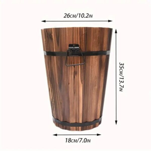 مركن زرع خشب 3 قطع بارتش