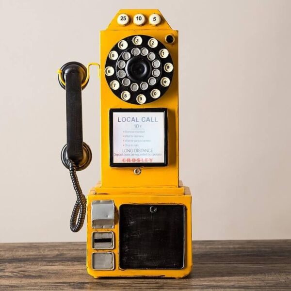  تحفة تلفون عمومي اصفر انتيكا