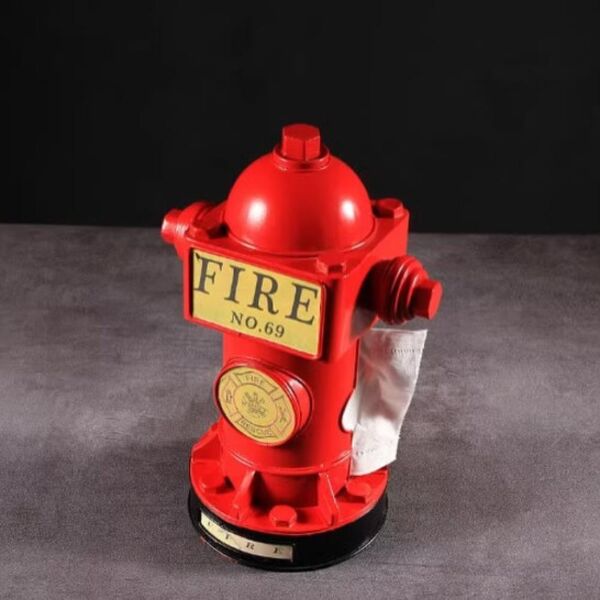 علبة مناديل شكل طرمبة اطفاء