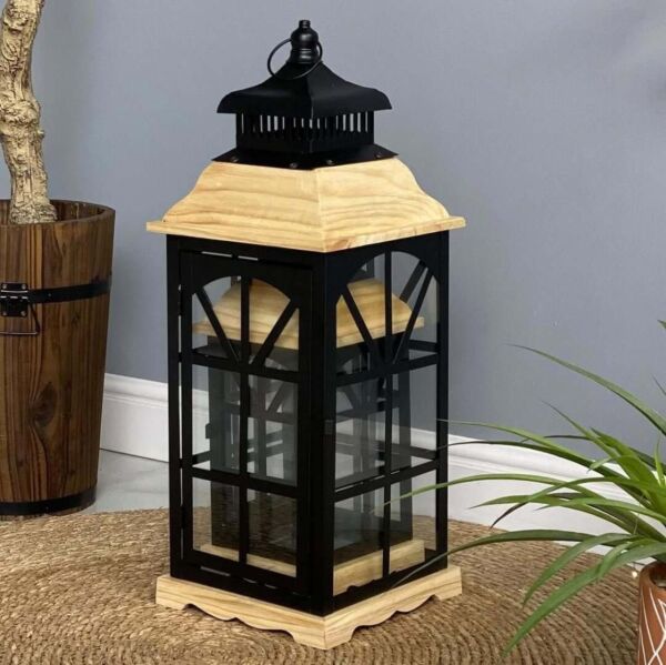 ديكور فانوس خشب وحديد كاريس