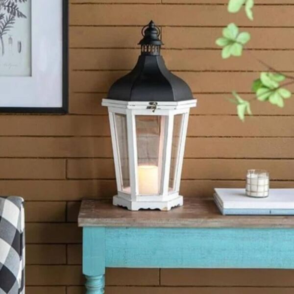 طقم فانوس 3 قطع خشبي ناشيدا