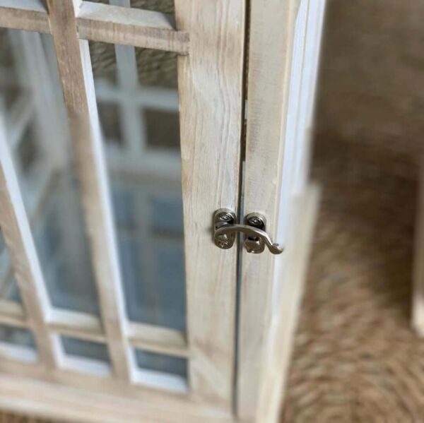 طقم فانوس 3 قطع خشب وحديد