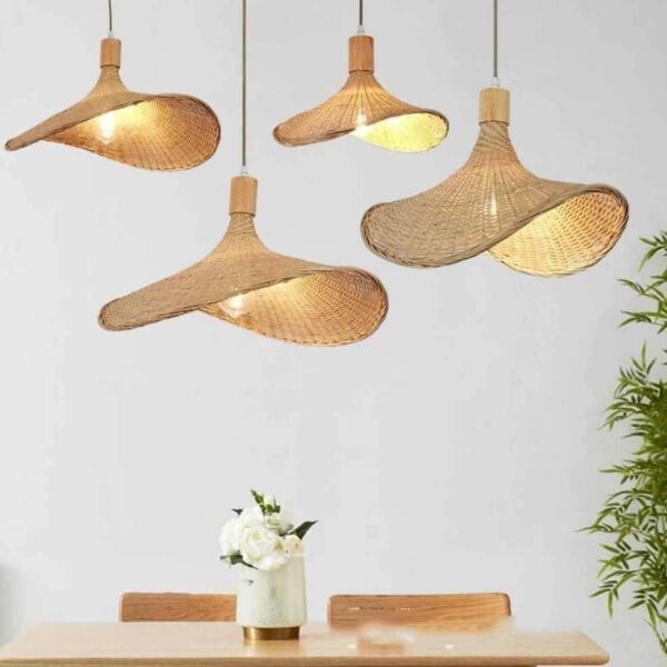 إنارة معلقة راتان بوهيمي شابووه - طبيعي