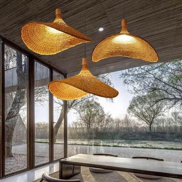 إنارة معلقة راتان بوهيمي شابووه - طبيعي