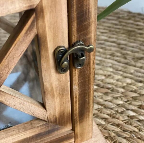 طقم فانوس خشب قطعتين