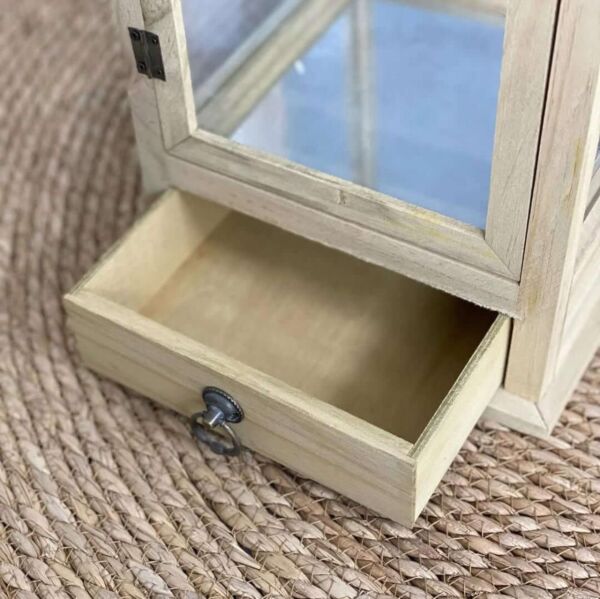 طقم فانوس خشب وحديد قطعتين