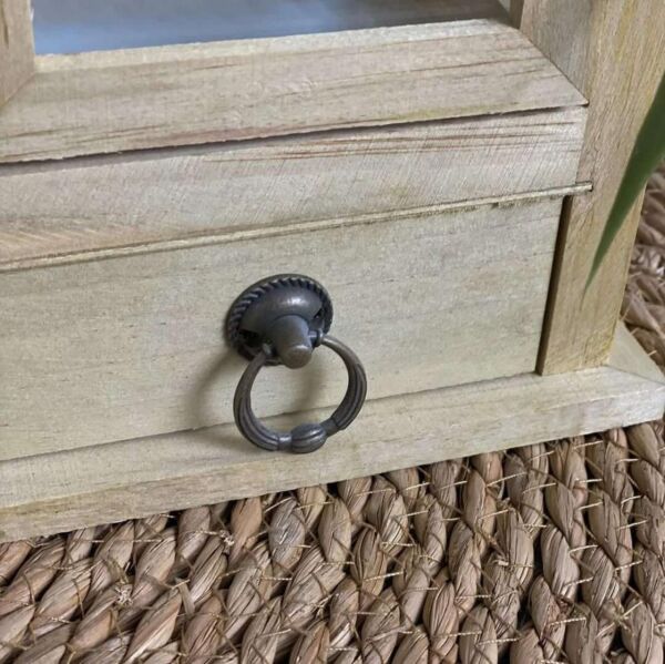 طقم فانوس خشب وحديد قطعتين