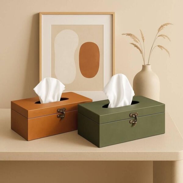 طقم سلة وصندوق محارم انجلي