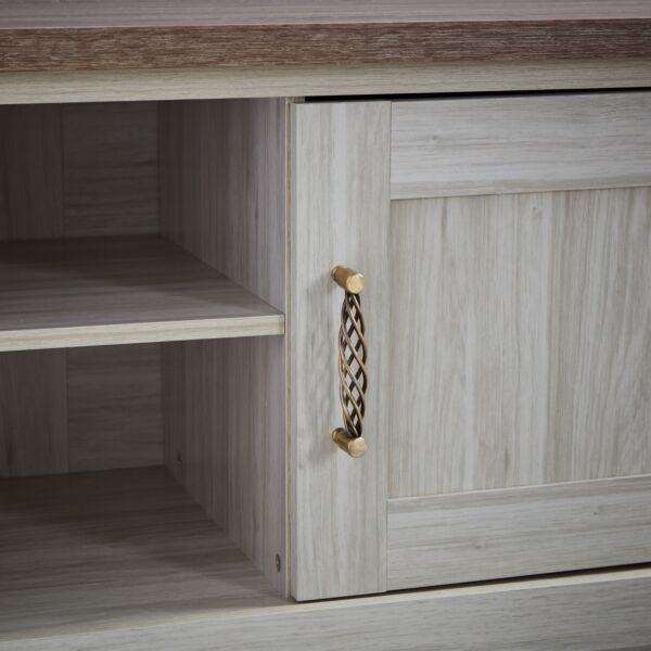 طاولة تلفزيون منخفضة حتى 65 بوصة ببابين من أنجيليك