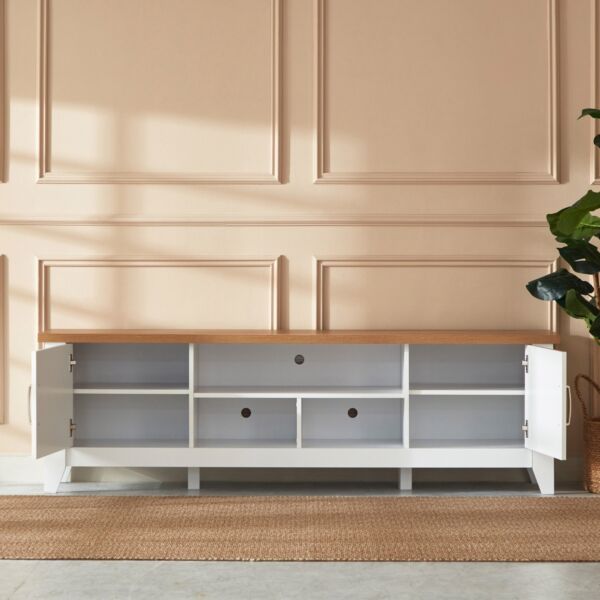 طاولة تلفزيون منخفضة للأجهزة حتى 75 بوصة من سكاي