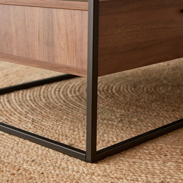 طاولة قهوة بسطح زجاج من روبي