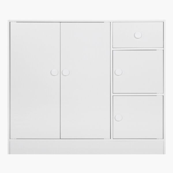 دولاب أطفال 4 أبواب بدرج من فانيلا كودي