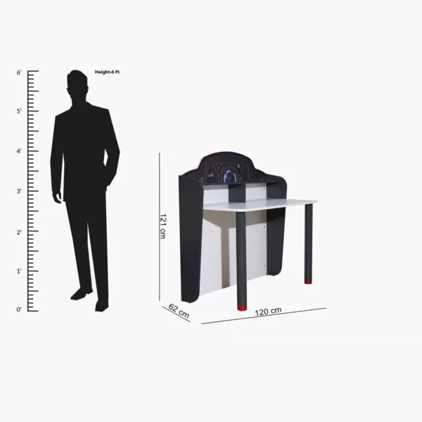 مكتب دراسة بتصميم فضاء مع خزانة