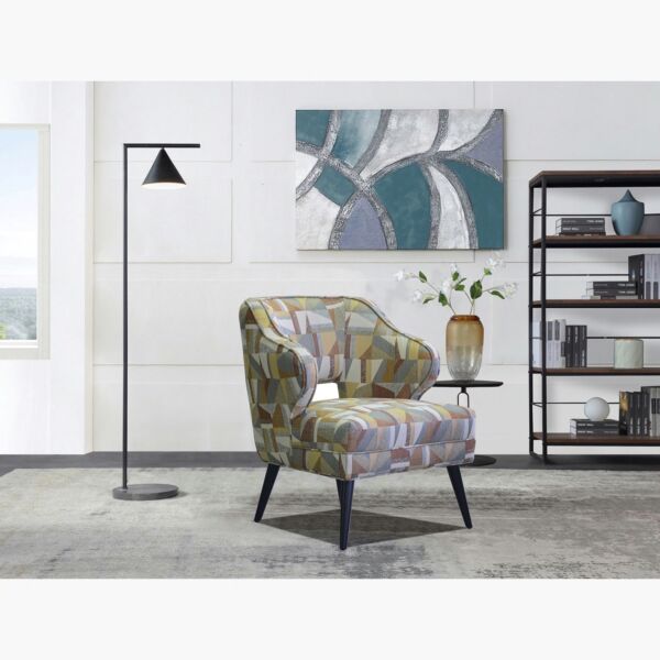 كرسي قماش مزيّن من جانزي