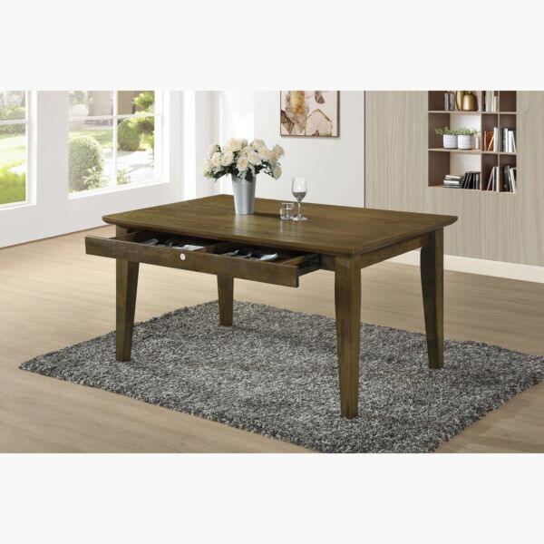 طقم طاولة طعام 6 مقاعد مع مقعد بنش من موكا