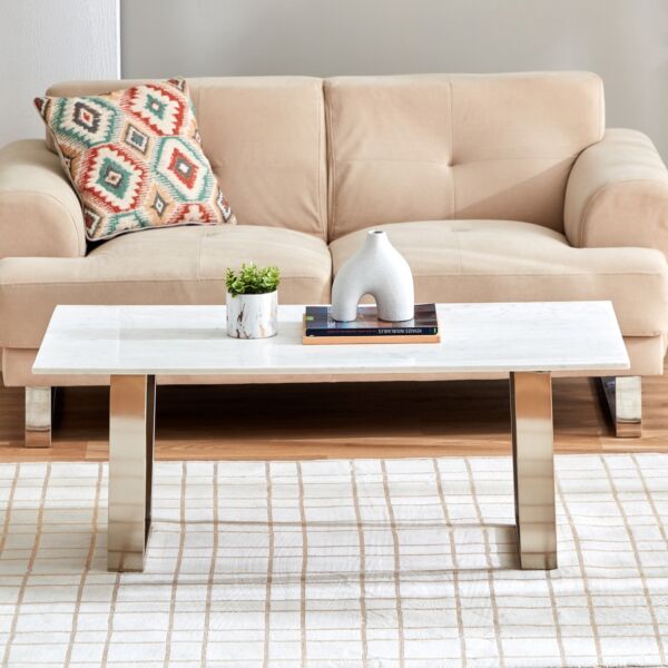 طاولة قهوة بسطح رخام من سيلفرادو