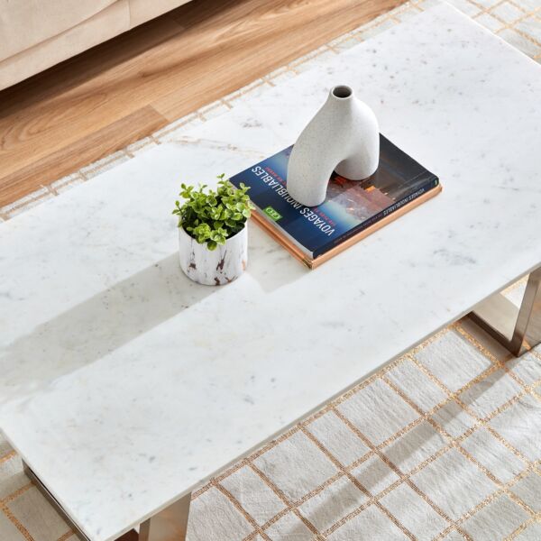 طاولة قهوة بسطح رخام من سيلفرادو