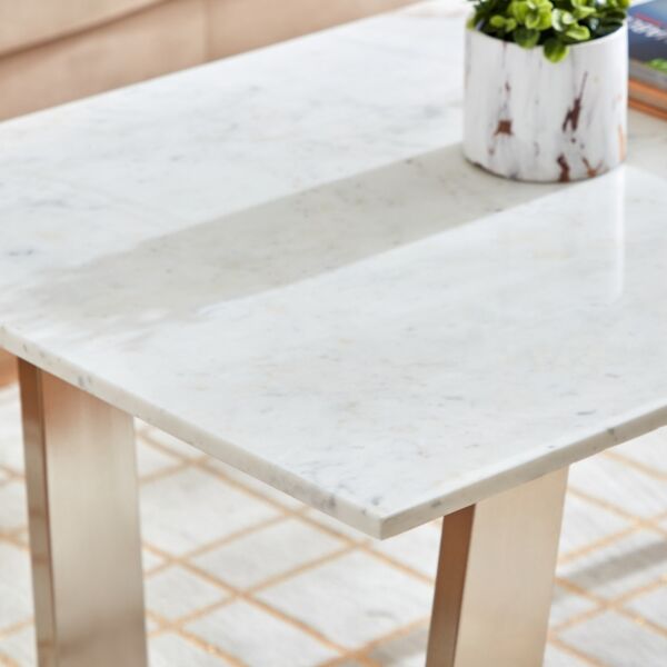 طاولة قهوة بسطح رخام من سيلفرادو