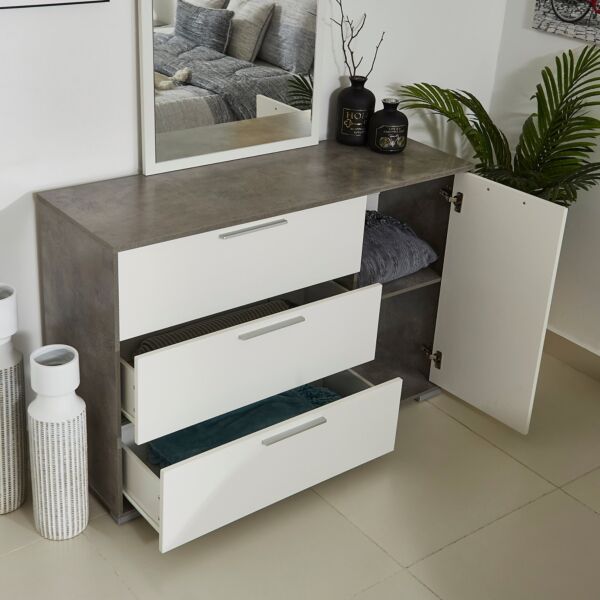 طاولة تزيين ماستر بباب واحد و3 أدراج دون مرآة - باتارا