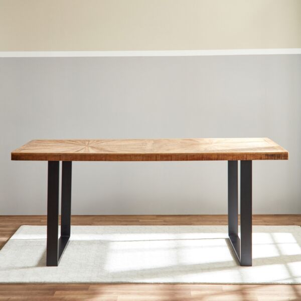 طاولة طعام 6 مقاعد من الخشب الصلب من فلوريا