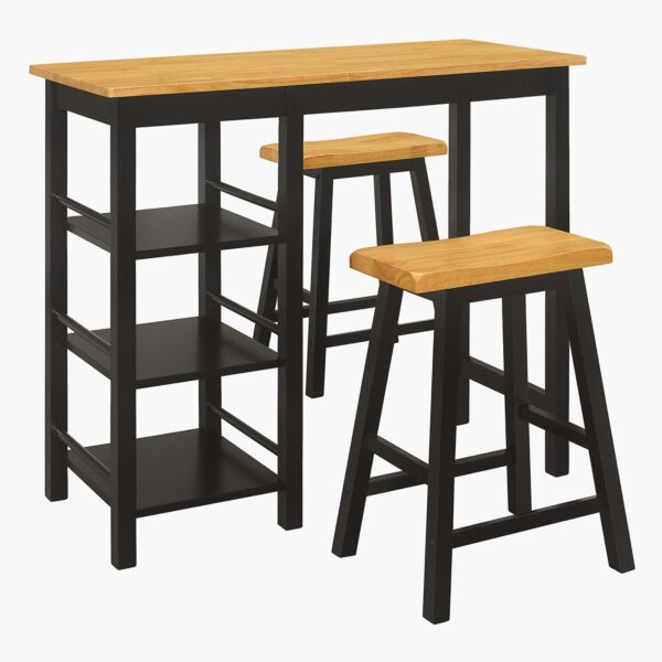 طقم طاولة طعام مرتفع مقعدين من تريجر