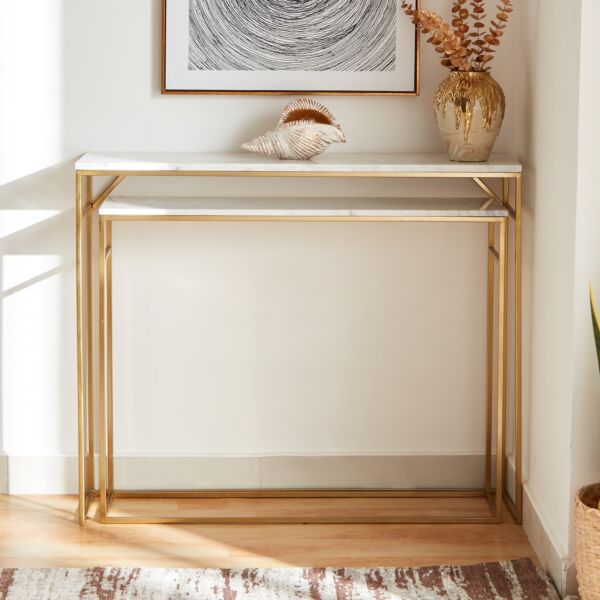 كونسول رخام طقم قطعتين - بورتيا