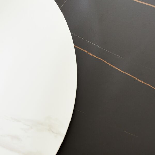 طاولة قهوة من الحجر الملبد من مارويل - طقم من قطعتين