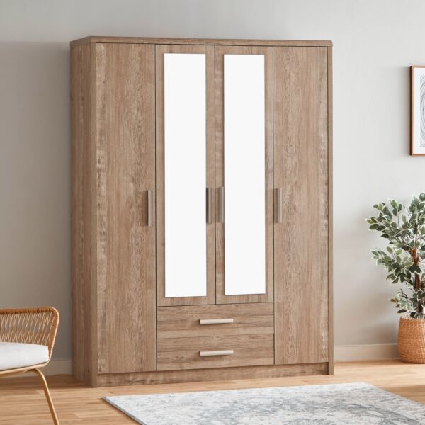 دولاب ملابس 4 أبواب ودرجين ومرآتين من كيرفي