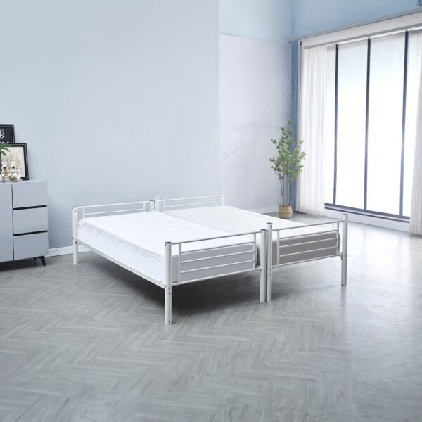 سرير فردي بطابقين من فانيلا - 90x200 سم