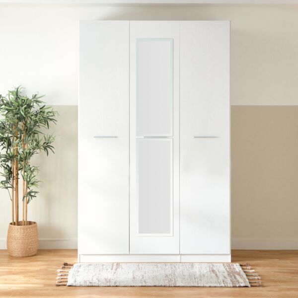 خزانة ملابس 3 أبواب بمرآة - فرانكفورت